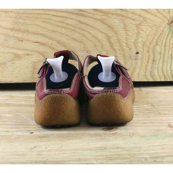 L.E.I. Shoes Womens 9 Red Vintage Platform Y2K Clog Mules Chunky Slip Ons - Picture 4 of 8